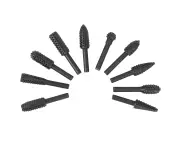 10Pcs Rotary Burr Set Electric Rasp File For Woodworking Carving Tool 1/8In Shank
