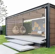Transparent Outdoor Curtain - 0.35mm Waterproof Vinyl Tarp - Anti-Aging Soft Glass for Pergola, Porch, Gazebos, Garden, Balcony - 1.8x3m Partition Screen