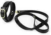 Bondage Collar for Sex, BDSM Bondage Restraints Toys, PU Leather Sex Collar and Leather Set (Black-1)