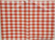 Vinyl Flannel Back Tablecloth 52"x108"Oblong,RED&WHITE CHECKERED,SUPERIOR,Broder