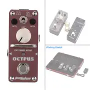 AROMA Octpus Polyphonic Octave Guitar Mini Effect Pedal True Bypass Rock Pop 9V