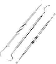 3 Pcs Stainless Steel Tooth Scraper Professional Dental Pick Scaler Teeth Tarter Plaque Remover Cleaner Teeth Cleaning Tools Dental Care Hygiene Kit Interdental Floss Picks，Dental Floss and Picks