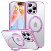 Torras iPhone 16 Pro (6.3") Ostand Pro Case - Pink MagSafe Compatible - 360 Spin [X00FX2019]