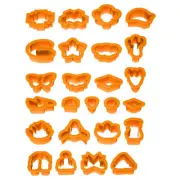 Polymer Clay Cutters,25 Pcs Clay Cutters Polymer Clay Earrings Kit Mini,Orange