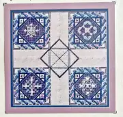 Rainbow Gallery SNOWFLAKE PATTERN QUARTET Cross Stitch Canvas Chart Pattern VTG