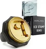 Berlinzo Brass Ice Stamp Ring Letter P