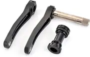 Bicycle Crankset, 110/127/140/150/155/165mm Bicycle Left/Right Crank Arm for Children's Folding Bicycle GXP Bicycle Hollow Integrated Bike Crank with Bottom Bracket