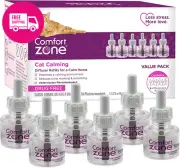 6 Pack Cat Calming Diffuser Refills Compatible with Comfort Zone Diffusers