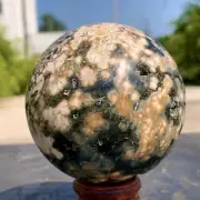 1.2LB Natural Colorful ocean jasperquartz geode crystal sphere ball healing