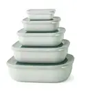 Membes Mark Ecoluxe 10-Pc Meal Prep Glass Storage Containers Set with Lids GREEN