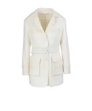 embroidered wool jacket 42 White