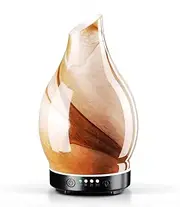 Porseme Aroma Diffuser 150 ml, Hand-Blown Glass Diffuser for Essential Oils, Humidifier with Timer, Ultrasonic Cool Mist, Quiet, 7 Types of LED Light Colours, Waterless Auto-Off Defuser for Home
