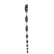 Wind Spinner Rod Black Reflective Spiral Bird Deterrent Rotating Repeller 48cm Acrylic