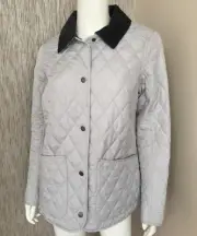 BARBOUR GREY QUILTED WATER RESISTANT ANNANDALE JACKET SIZE UK 10 BNWT