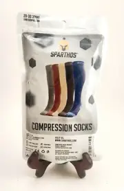 Sparthos 20-30MMHG Firm Compression Socks Size XXL Wide Pink