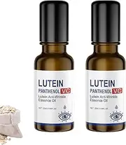 Lutein Anti Wrinkle Essence Oil, Lutein Eye Serum Oil, Lutein Panthenol VC Eye Care Essence, Eye Firming Serum Reduce Fine Lines and Puffiness, 20ml (2)