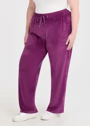 [Taking Shape] Taking Shape Velour Straight Leg Pant Size 20 in Purple Plum - Plus Size Women's Clothing Purple Plum