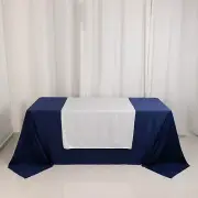 36" x 72" WHITE Premium Scuba Polyester Wide Table Runner Wedding Party Tabletop