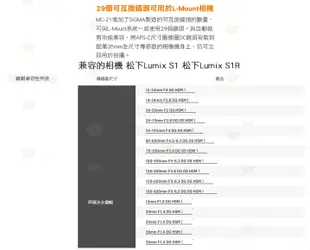 Sigma MC-21 鏡頭轉接環 恆伸公司貨 MC21 SA-L 轉接環 轉 L-Mount LEICA S1 S1R