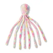 All Day Plush Octopus Dog Toy Pink XL