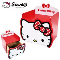 在飛比找PChome24h購物優惠-Hello Kitty 凱蒂貓可愛造型單抽盒木製收納盒(正版