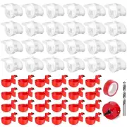 24 Pcs Chicken Feeder Kit and 24 Pcs Chicken Water Cup Kit, Gravity Chicken W...