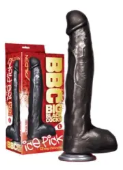 Falcon - BBC Big Black Cock Ice Pick 13 Long Thin Inches Dildo Black