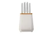 Furi Pro Stone 5pc Knife Block Set Snow Terrazzo 5 Piece