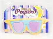 New Plush Peepers Kids Orange / Purple Sunglasses Travel Sleep Eye Mask - OSFM