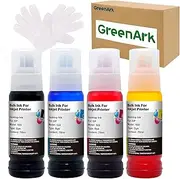 GreenArk T522 Ink Bottle replacement for EP 522 T522 T522520 use for EP EcoTank ET-1110 ET-2710 ET-2720 ET-4700 ET-4800 Printers(Black Cyan Magenta Yellow, 4 Pack)
