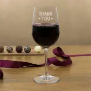 Thank You Personalised Wine Glasses