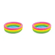 2x Intex Sunset Glow 86cm Round Inflatable Baby Swimming Pool Outdoor Fun 1-3y