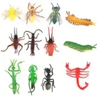 12 Plastic Halloween Insect Model Centipede Scorpion Fly Ant Trick Toy Bugs