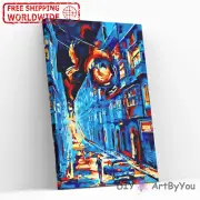 Paint By Numbers Kit Street Scenery Abstract Wall Home Adult DIY Decor Art Brush