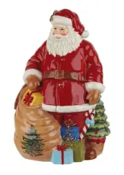 Spode Christmas Tree Figural Santa Cookie Jar 12 Inch $200 New In Box