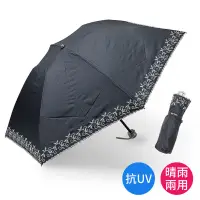 在飛比找蝦皮購物優惠-【Waterfront】日本刺繡荷葉風抗UV晴雨兼用折疊傘 