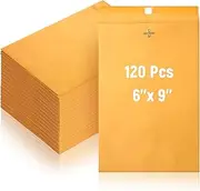 Ctosree Clasp Envelopes Brown Kraft Catalog Envelopes with Clasp Closure and Gummed Seal 28lb Heavyweight Paper Envelopes (120, 6 x 9 Inch)