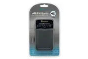 Sansai AM FM Mega Bass 2-Band Portable Speaker Radio Receiver Dark Grey 11.7cm