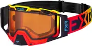 FXR Combat Frame Snowmobile Goggles, red-yellow for Men One Size Red Yellow