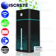 WIFI Home Air Humidifier Spy Camera 128GB LIVE VIEW 1080P Mobile App LED Light