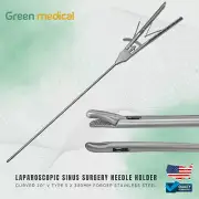 Laparoscopic Sinus Surgery Needle Holder Curved 20" V Type 5 X 330mm Forceps