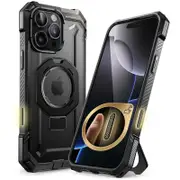 For Iphone 16 Pro 6.3" Ub Grip Heavy Duty Rugged Magnetic Phone Case with Stand & Compatible with Magsafe