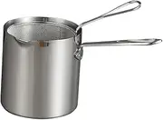 Alipis 1Set Deep Frying Pot with Fry Basket Stainless Steel Fryer for Home Use Efficient Heat Transfer Safe Ergonomic Handle Kitchen Supply for Fried Foods