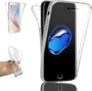 REY Transparent Silicone TPU Case for iPhone 7 / iPhone 8 / iPhone SE 2020 / iPhone SE 2022 5G, Mobile Phone Case Premium Scratch-Resistant TPU 360 Degree Full Body
