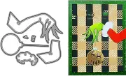 DzIxY Christmas Clownman Metal Cutting Dies for Card Making Kit Embossing Paper Die Cuts Scrapbook Machine Stencils Storage Pockets Supplies