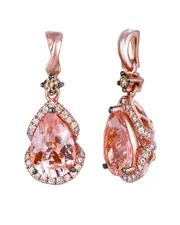 Le Vian Red Carpet 14K Strawberry Gold 3.02 ct. tw. Diamond & Morganite Earrings