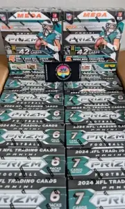 LOOSE CASE 20 Boxes - 2024 Panini Prizm NFL Mega Box Neon Green Prizms Football