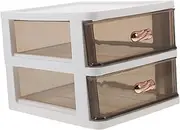 TOGEVAL Desk Organizer Box Drawers Small Storage Drawers Plastic Office Supplies Organizer for Home