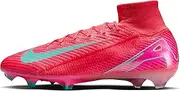 [Nike] Mercurial Superfly 10 Elite FG High-Top Soccer Cleats (FQ1454-800, Ember Glow/Aurora Green)