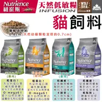 在飛比找蝦皮購物優惠-紐崔斯 貓糧 Nutrience INFUSION 天然糧系